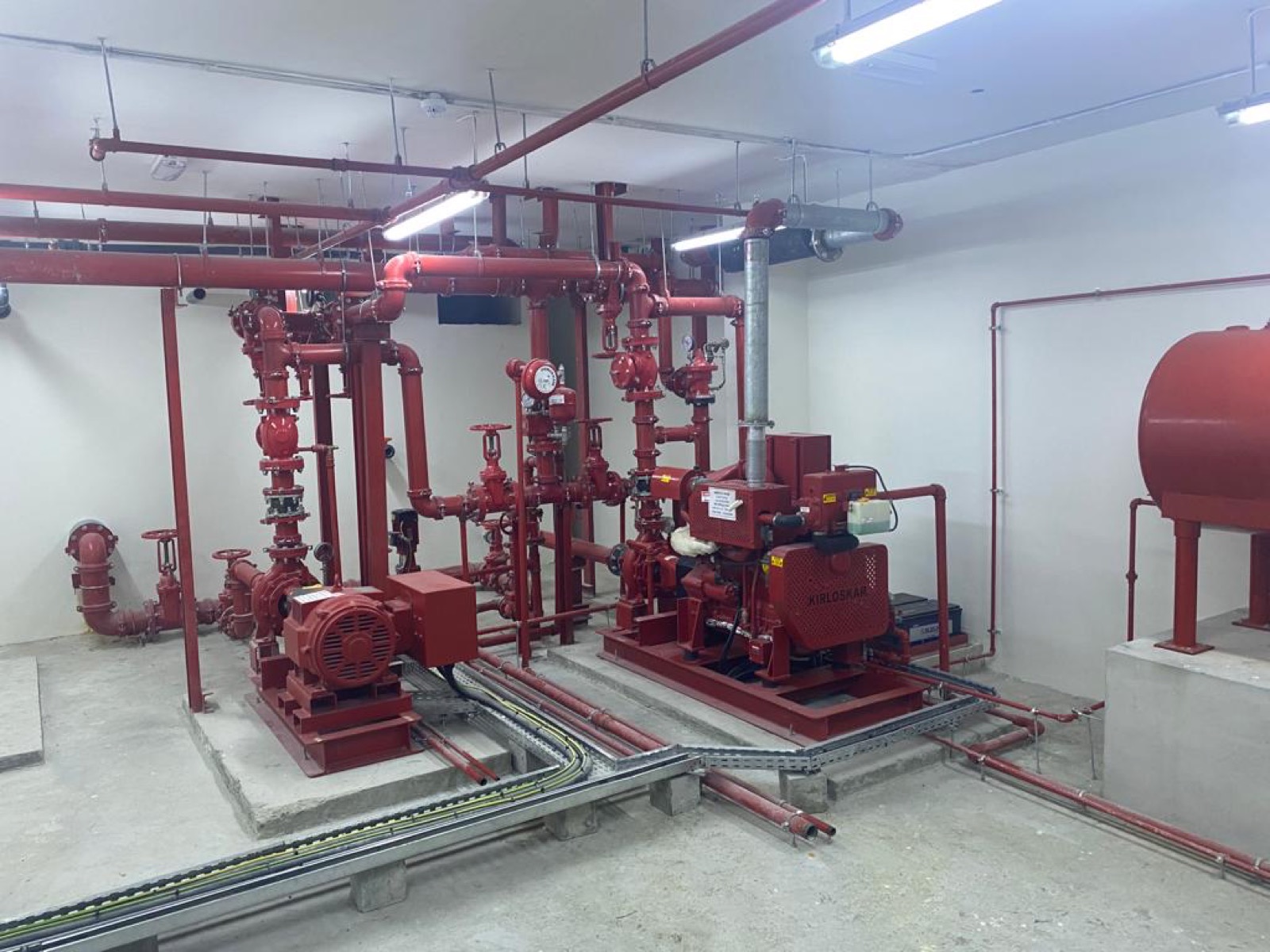 Fire pump room
